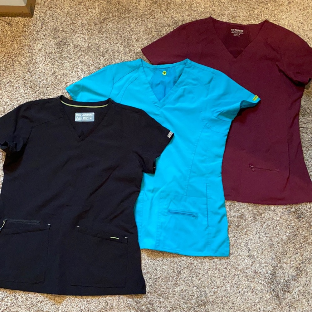 Med couture 4 way stretch scrub tops